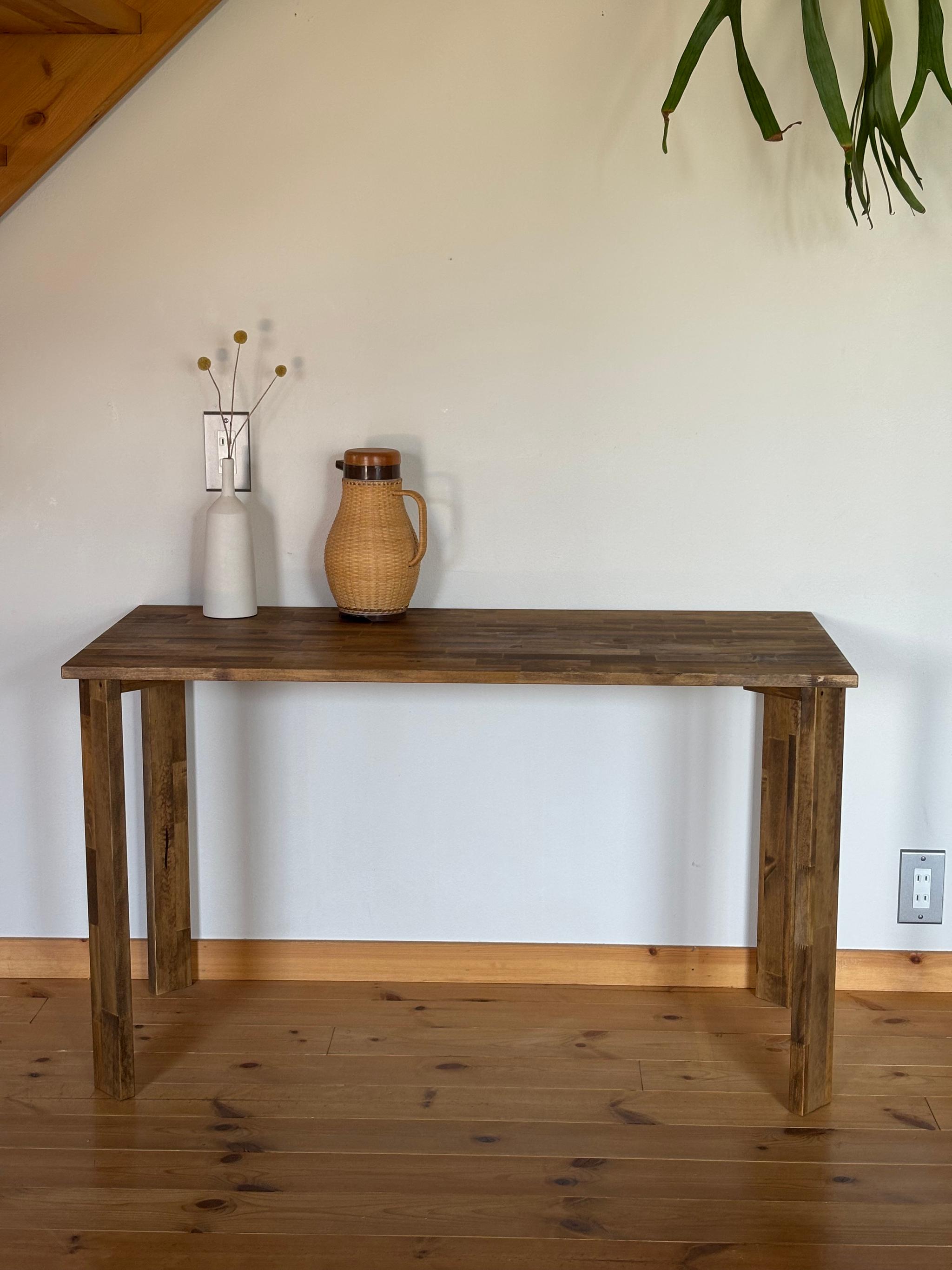 【新作】112.少し低めのパイン材テーブル　軽くて持ち運びやすい/デスク/ダイニングテーブル/机 | 3枚目