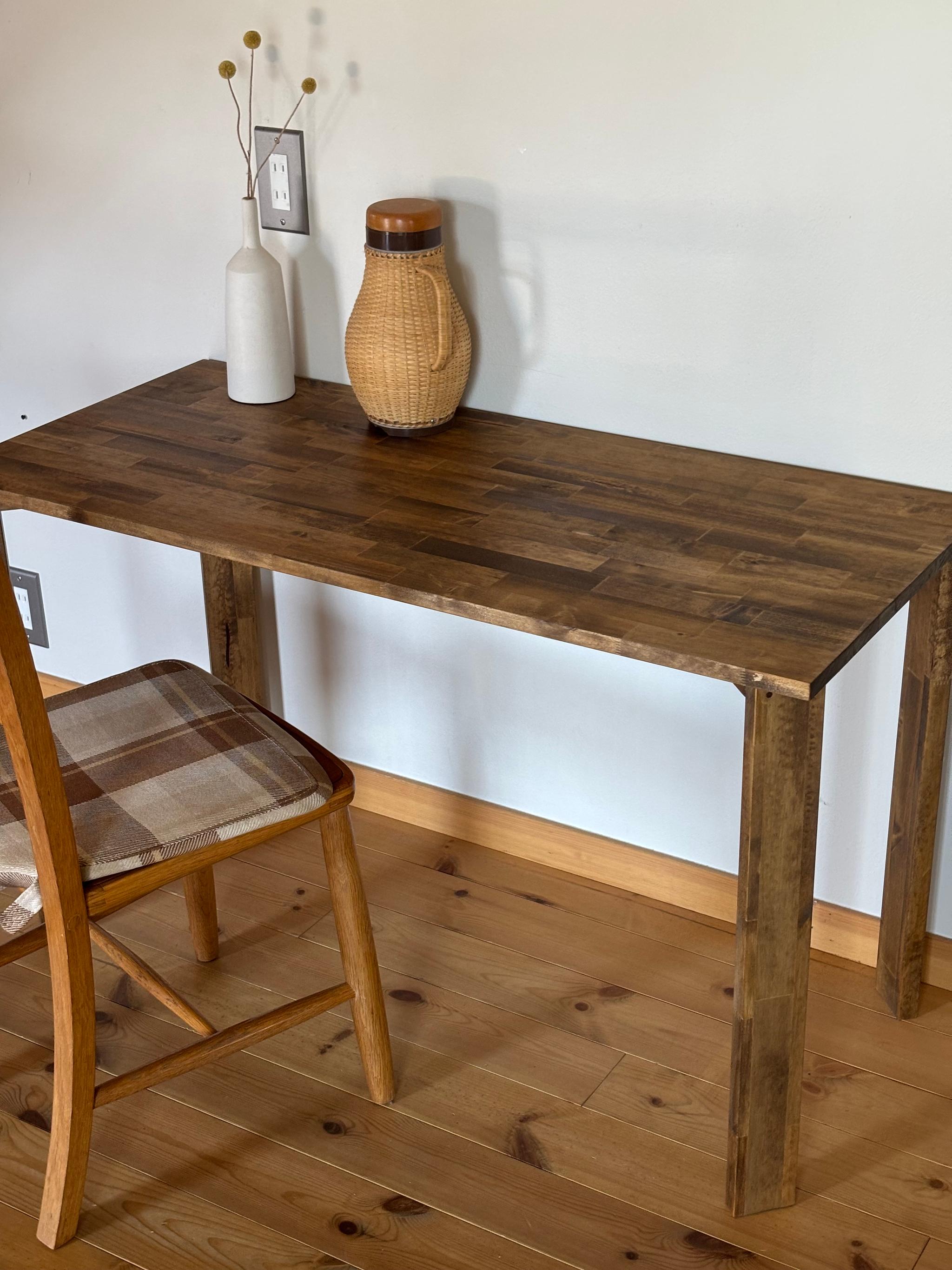 【新作】112.少し低めのパイン材テーブル　軽くて持ち運びやすい/デスク/ダイニングテーブル/机 | 4枚目