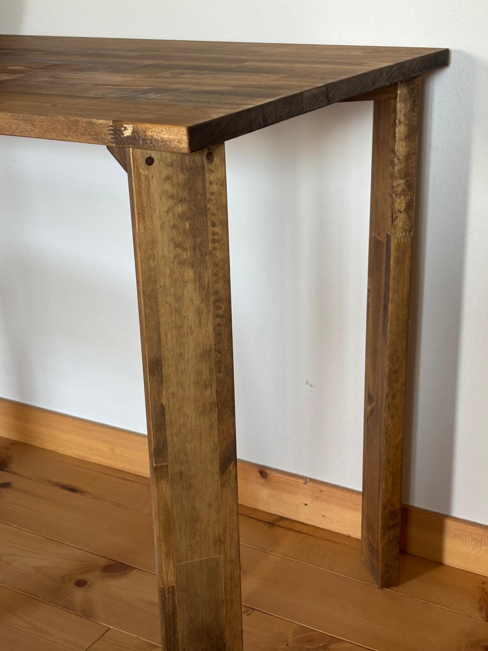 【新作】112.少し低めのパイン材テーブル　軽くて持ち運びやすい/デスク/ダイニングテーブル/机 | 5枚目