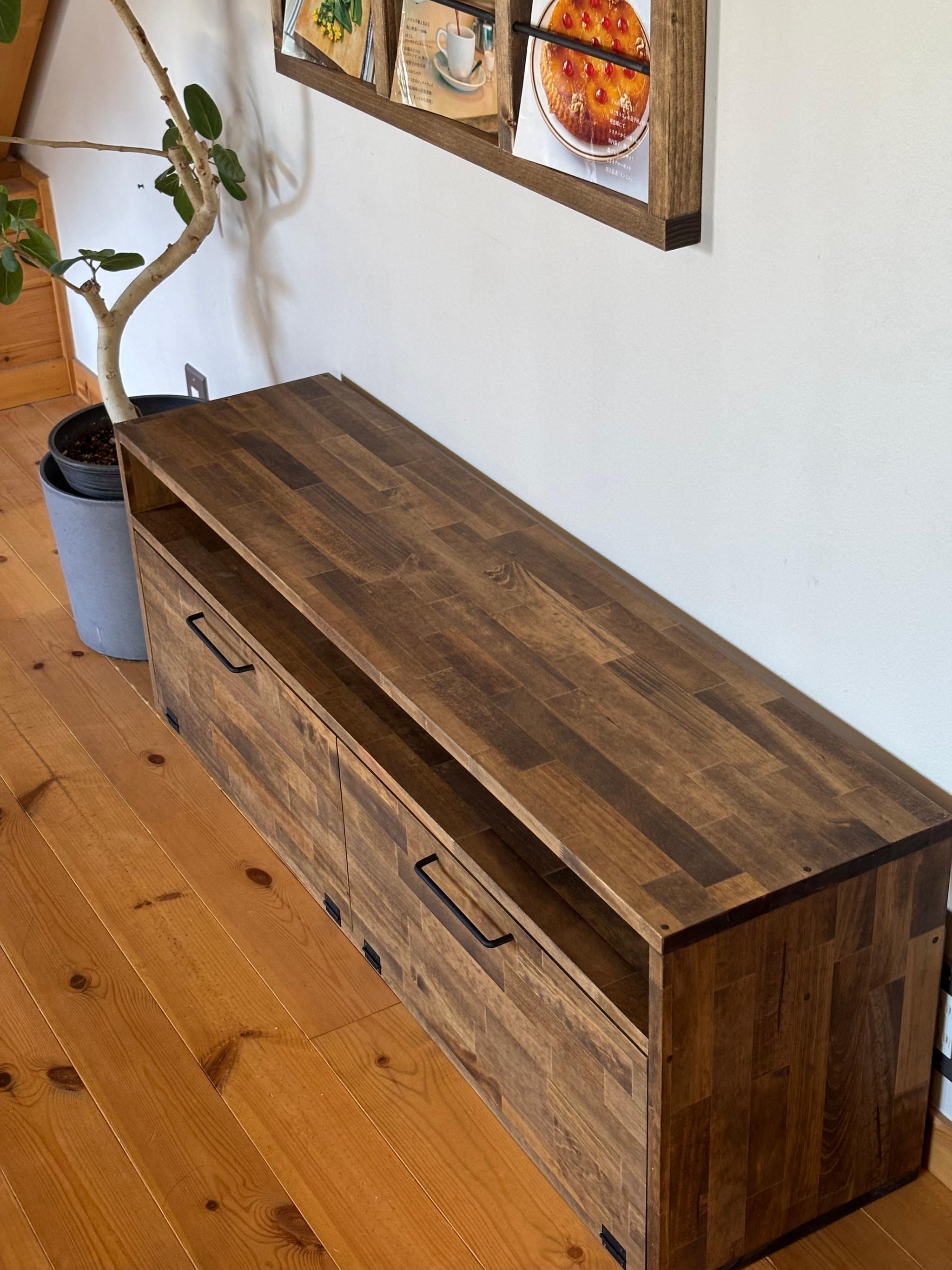 【新作】115.TV Board Twin Door テレビボード/ローボード/テレビ台/AVボード | 2枚目