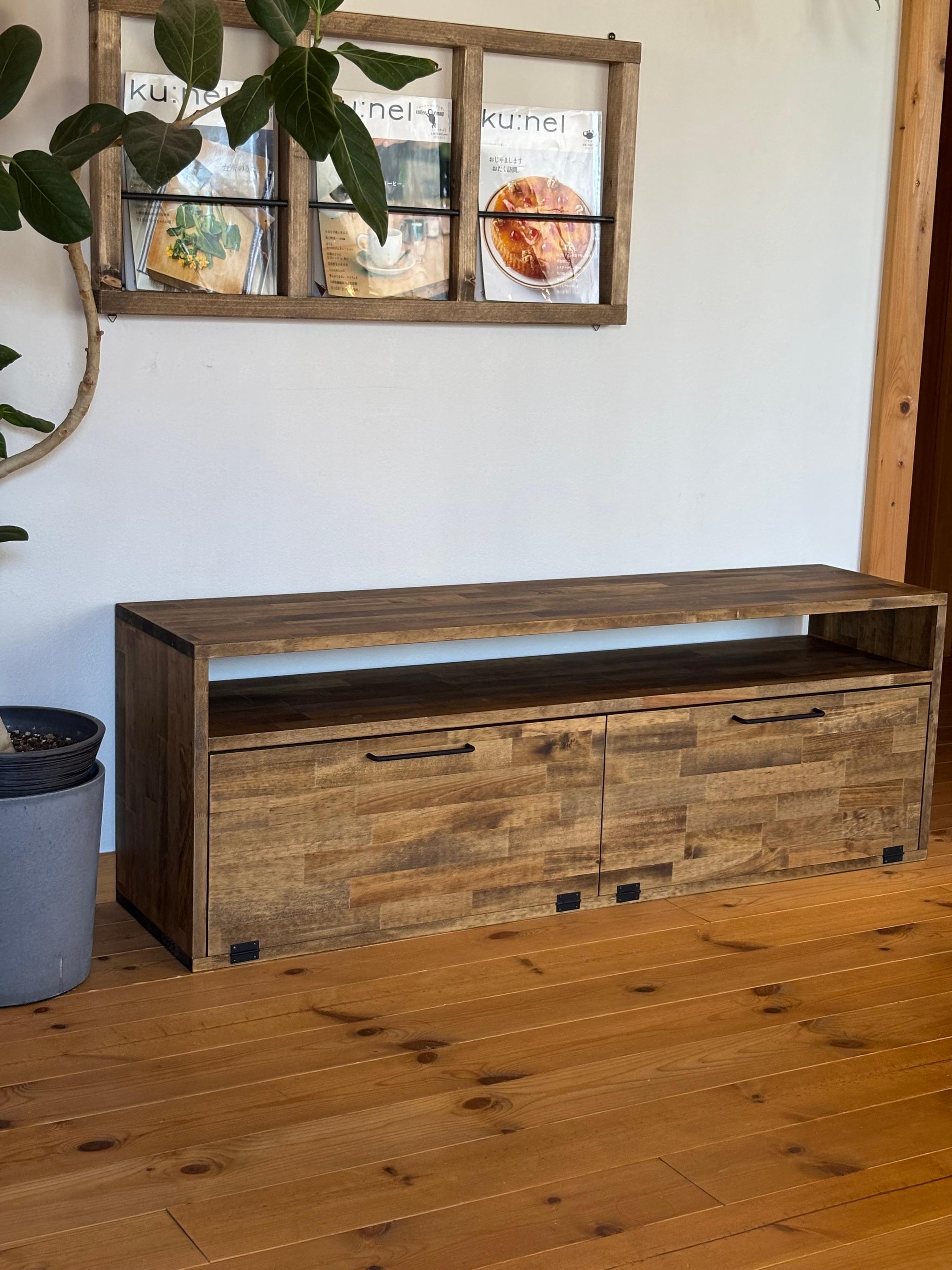 【新作】115.TV Board Twin Door テレビボード/ローボード/テレビ台/AVボード | 4枚目