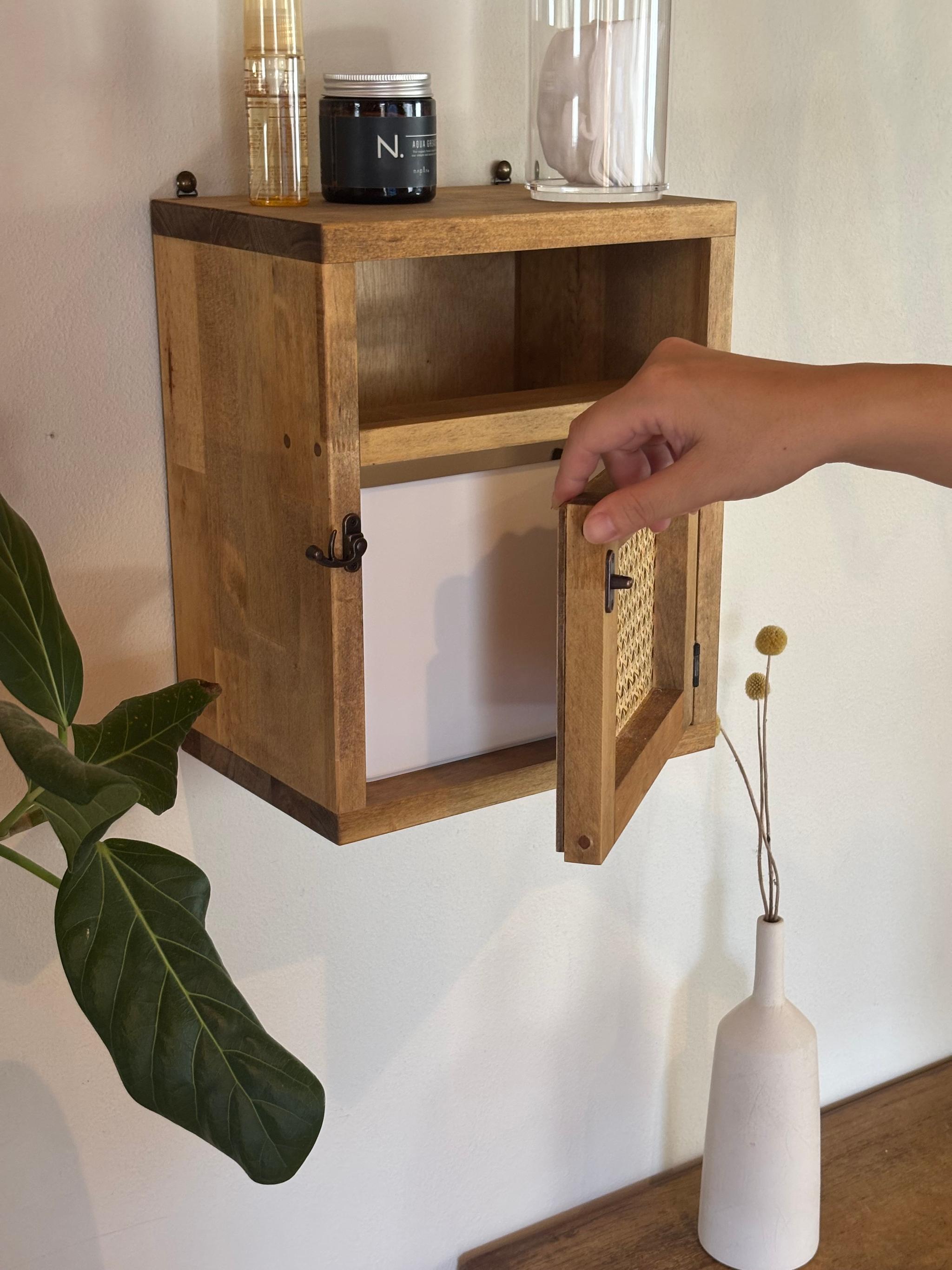 【新作】117.壁掛けゴミ箱　ダストボックス/壁掛け収納/画鋲取り付け/ウォールシェルフ/キャビネット/サニタリー | 6枚目