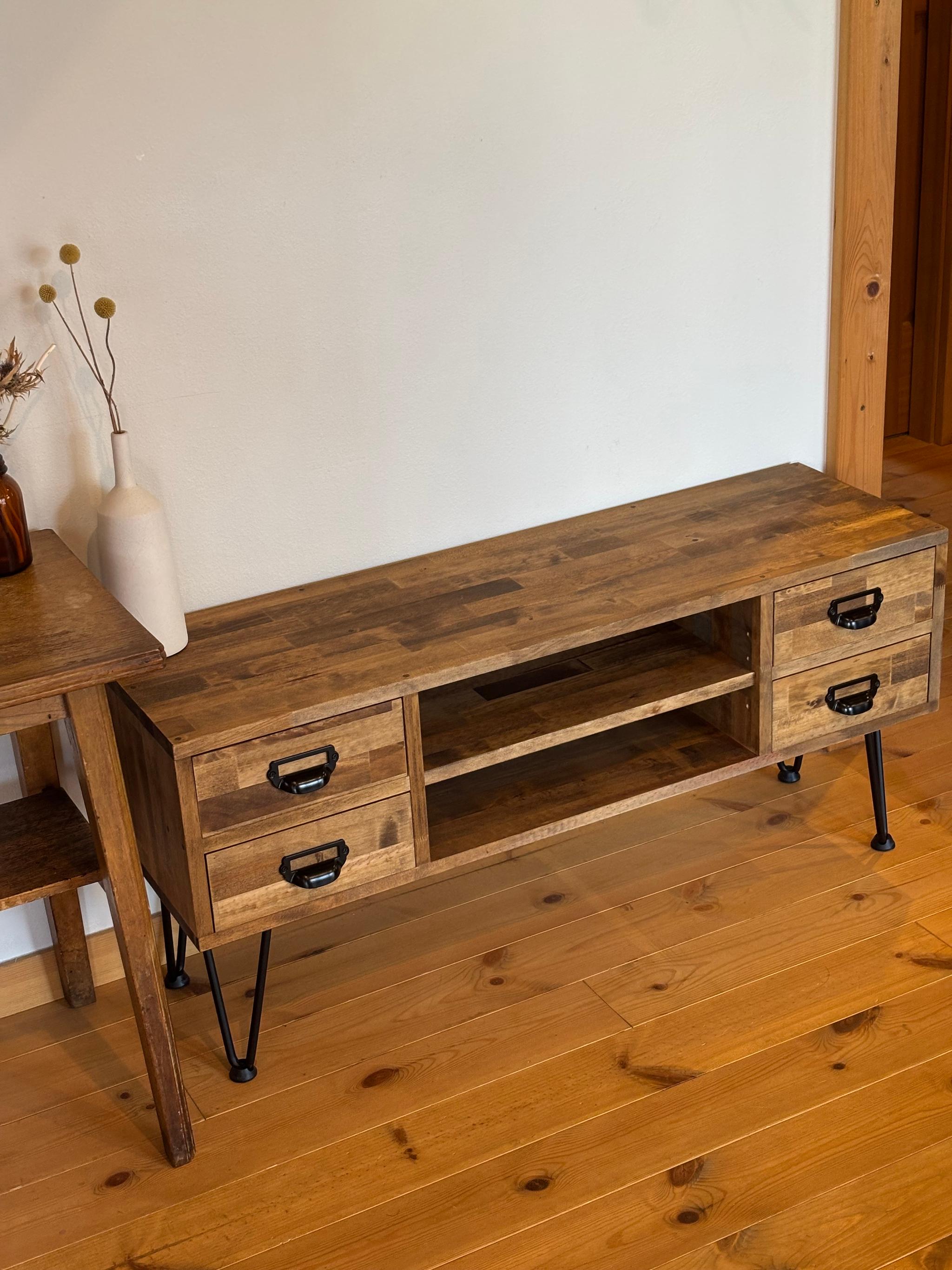 【数量限定/納期2週間以内】TV Board 4 drawer テレビボード　テレビ台　ローボード　キャビネット | 3枚目